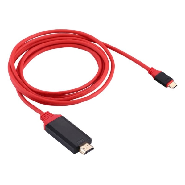 Adapter, USB-C till HDMI - 2 m Röd