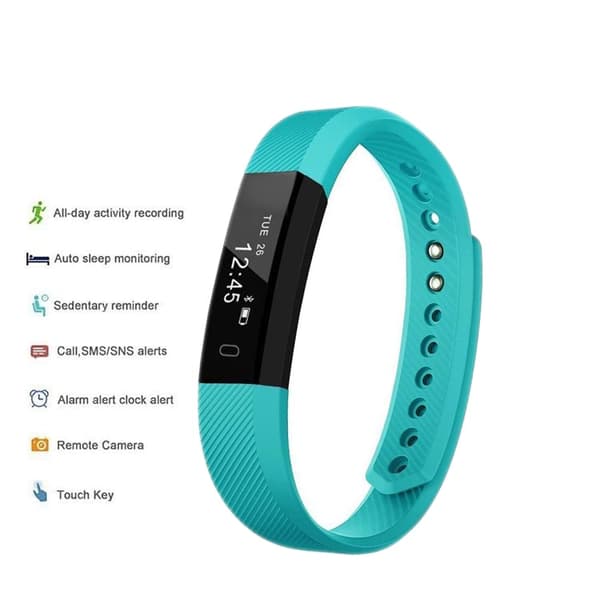 Fitnessranneke Android ja iOS - Turkoosi Turquoise