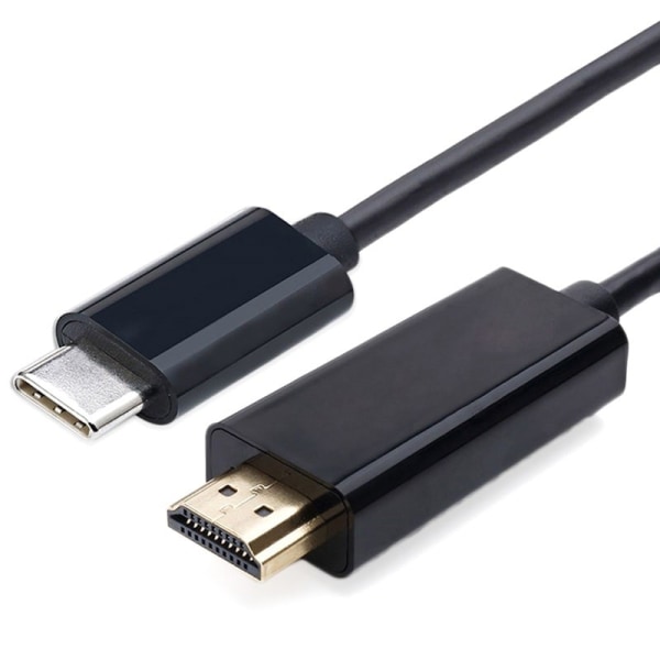 USB-C (3.1) -Adapteri HDMI:lle (2.0), 1,8 m - Musta Black