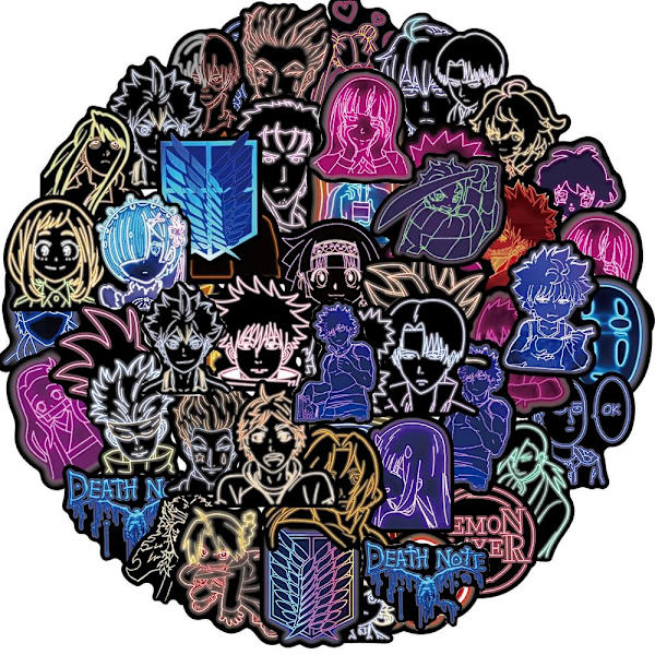 tarrat anime - 50 kpl Multicolor