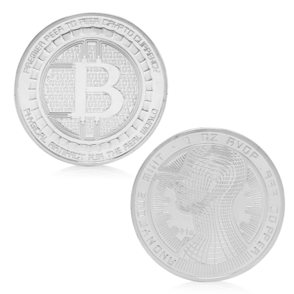 Silverpläterad BitCoin Silver
