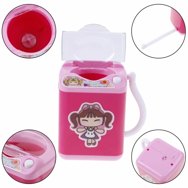 Mini Tvättmaskin för Sminkborstar Rosa