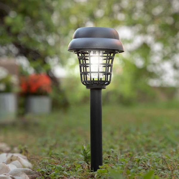 hyttysiä tappava aurinkokennolamppu puutarhaan Black