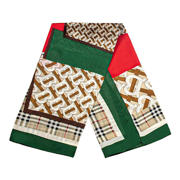 Mönstrad scarf - Brun, Nr. 24 multifärg