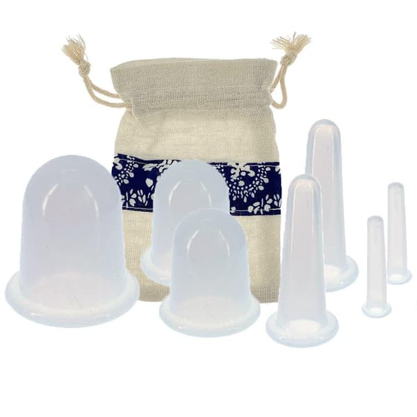 Vakuummassage mod cellulite - 7 dele - silikone White