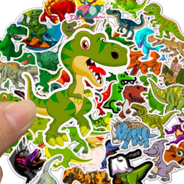 50x Klistermärken och Dekaler - Dinosaurer multifärg