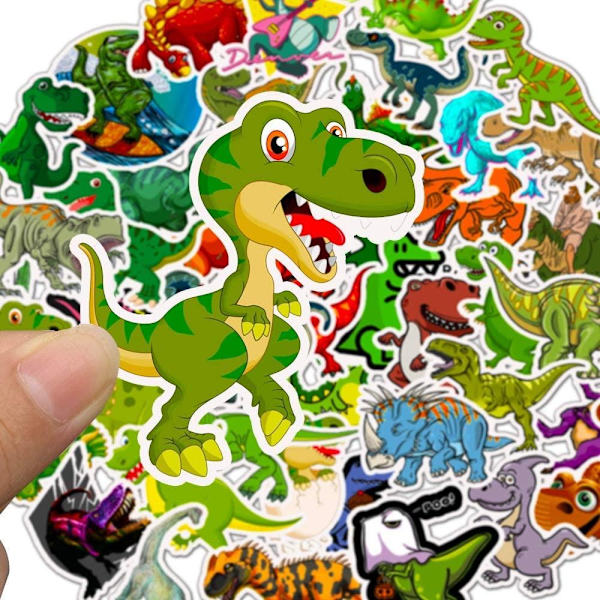 50x Tarrat ja Siirtokuvat - Dinosaurukset Multicolor