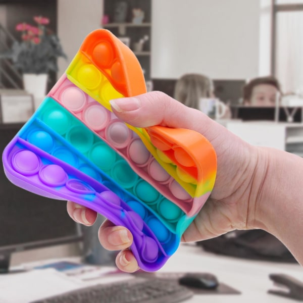 Pop It, Fidget Toy med Bubblor - Fyrkantig multifärg