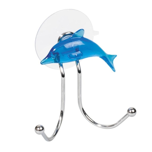 Tatkraft, Dolphin - Håndklædekroge med Sugekop Blue