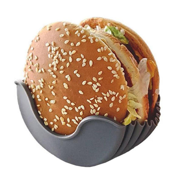 Holder til Hamburger, Silikone - Sort Black