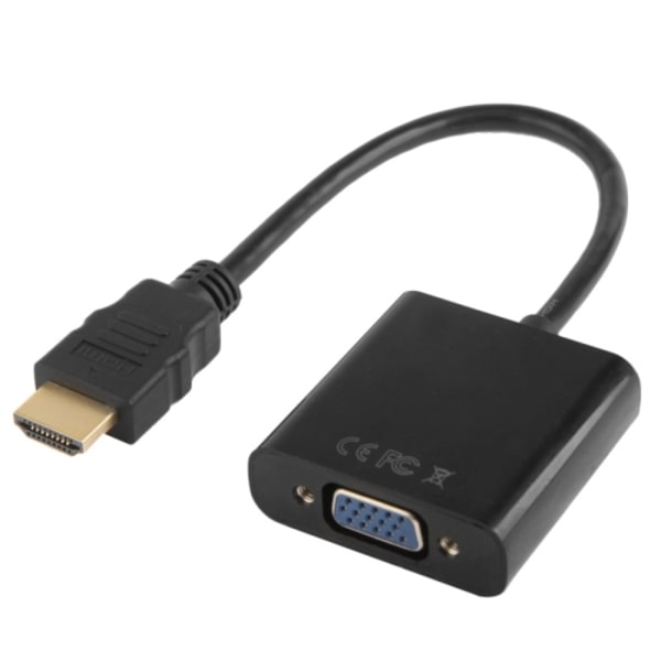 HDMI VGA Adapteriin Audiotulolla Black