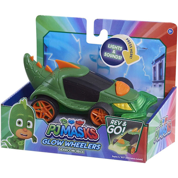 PJ Masks, Glow Wheelers - Gekko-Mobile multifärg