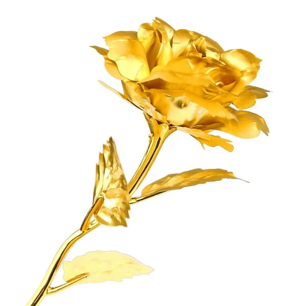 Evighedsrose - Guld med Guldstilk Gold