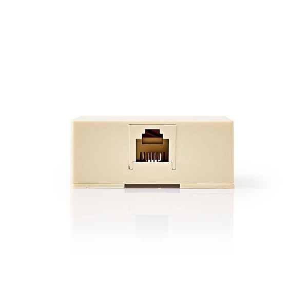 Telecom Vägg Box | Kontakttyp: RJ11 | RJ11 Hona | RJ11 Hona | Rak | PVC | Elfenben