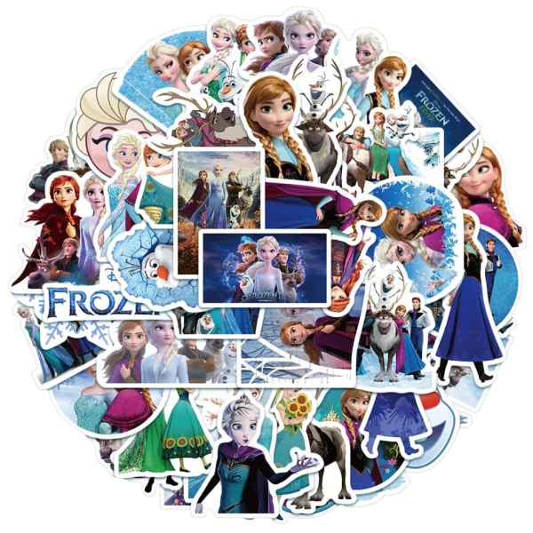 50x Klistermärken och Dekaler - Frozen 2 multifärg