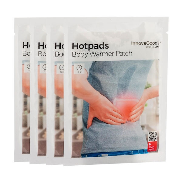 4x Kiinnittyvät Vartalon Lämpölaastarit - Hotpads White