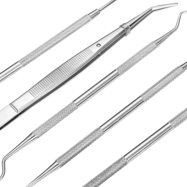 Tandvårdskit med 6 st tandinstrument Silver