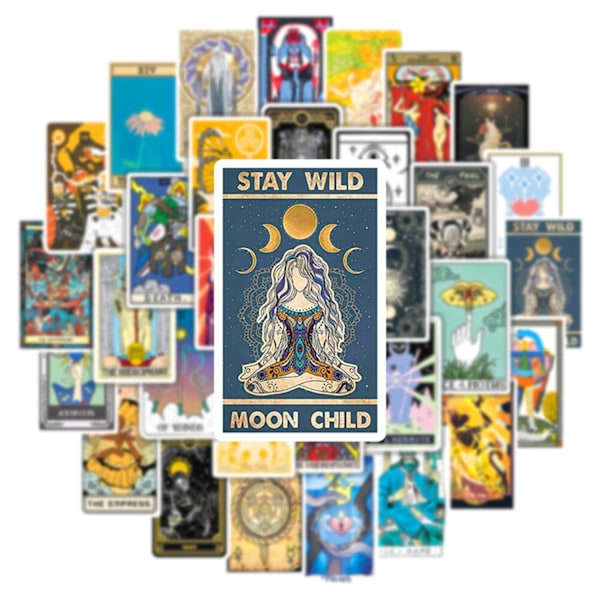 Klistermærker - Tarot - 50 stk Multicolor