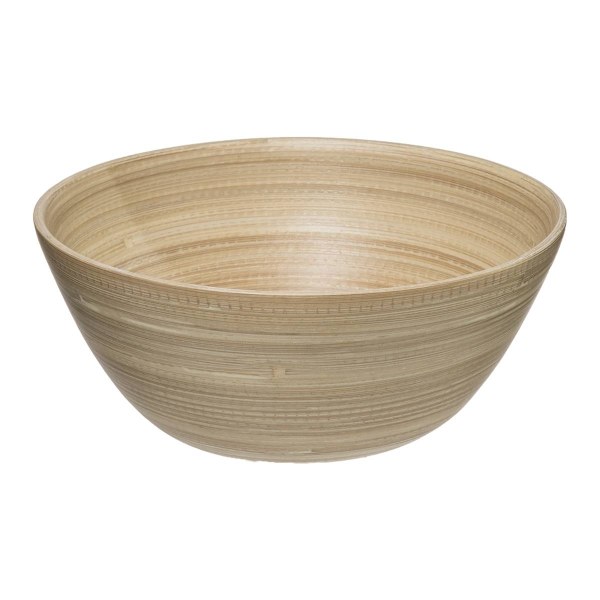 Bambusskål til Salat - 17 cm Beige