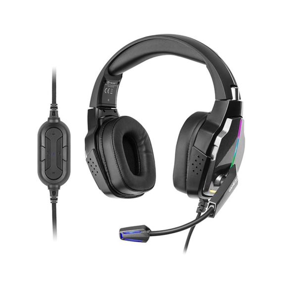 Headset för Gaming - RGB - Svart Svart