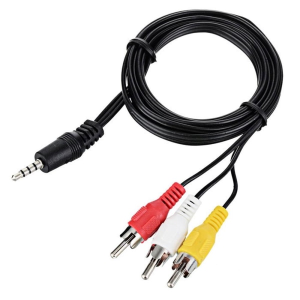 AV til AUX Kabel - 3.5 mm Black