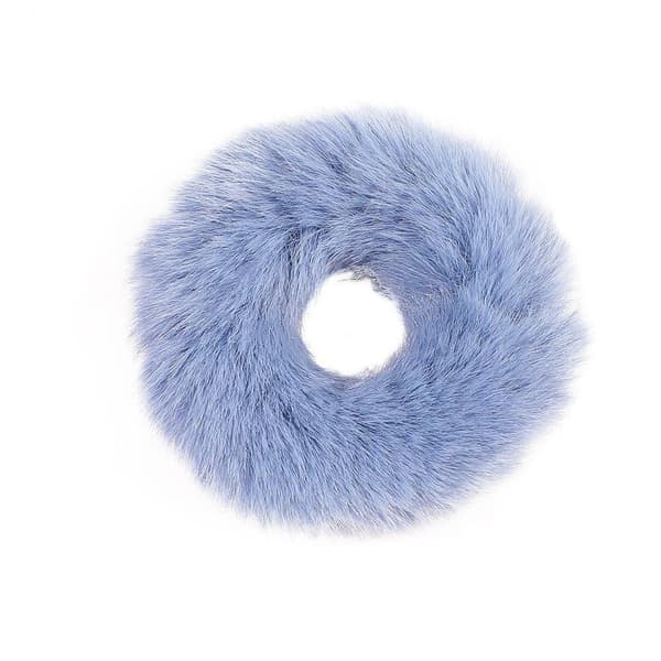 Fluffiga Scrunchies - Blå - 5 st Blå