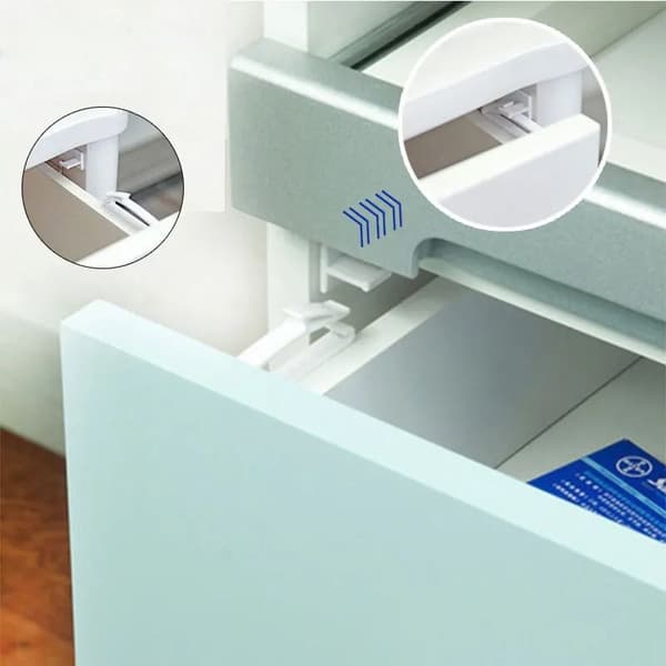 Lukko kaappeihin ja laatikoihin - 4-pack White