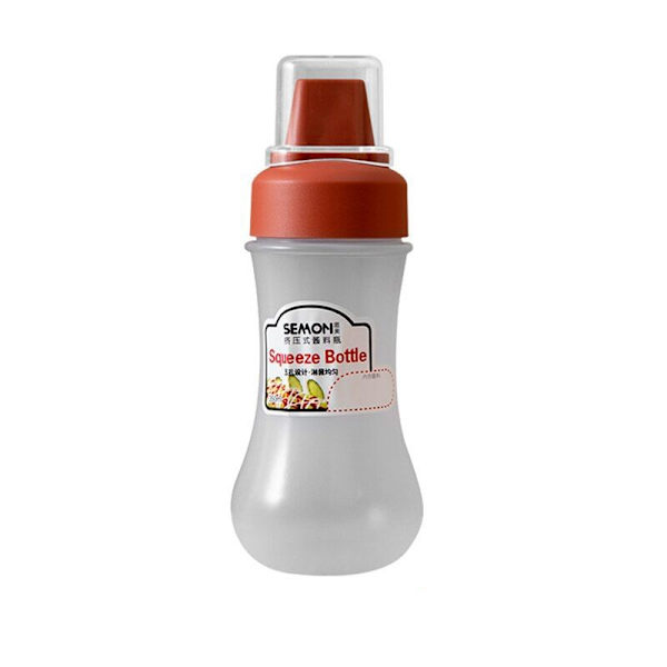 Kastikepullo 5-tylsällä korkilla - 350 ml Transparent