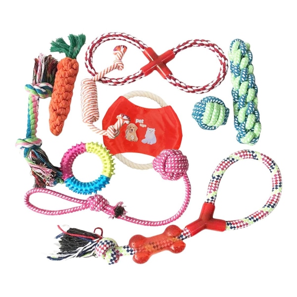 10 stk. legetøj til hund og kat Multicolor