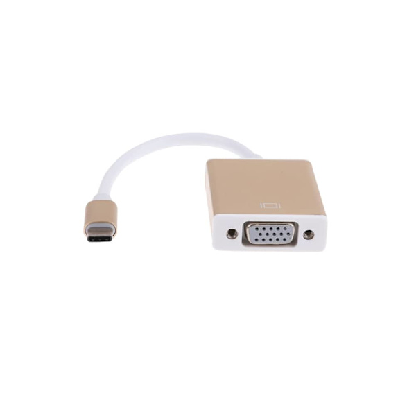 USB 3.1 Typ C Adapter till VGA Adapter (Full HD) - Guld Guld