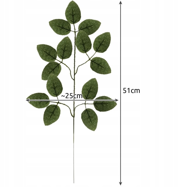 Keinotekoiset lehdet - 12 kpl Green