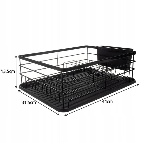 Astiateline musta metalli - 44 x 31 x 14,5 cm Black