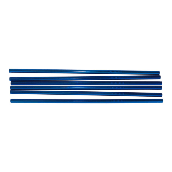 6x Suora Metallipillit - Sininen Blue