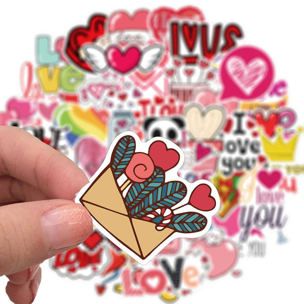 Pakke med Klistermærker - Kærlighed Multicolor