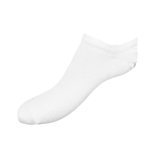 Ankelstrømper bomuld - hvid - 5 -pak - str. 41-45 White