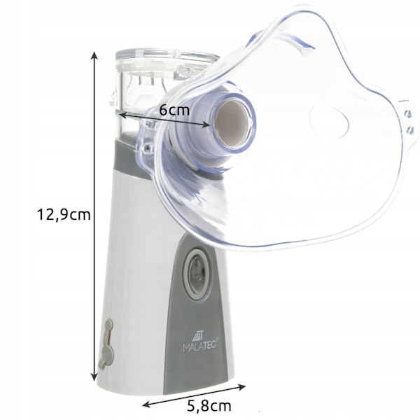 Bärbar inhalator nebulisator för barn och vuxna Vit