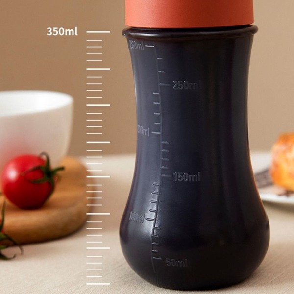 Sauceflaske med 5 -kedelig kork - 350 ml Transparent