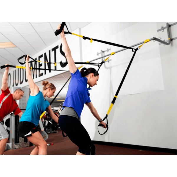 Multitrainer Gymband / Träningsrep med Tre Delar Gul