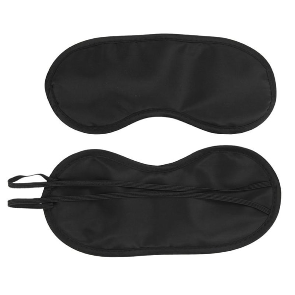 Sovemaske med Elastiske Bånd, Sort Black one size