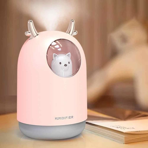 Luftfugter med Dyrefigur, 30 cl - Lyserød Pink