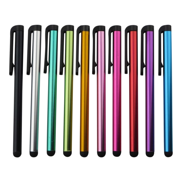 Stylus Touchpen i Metallisk Farve - 10-pack Multicolor