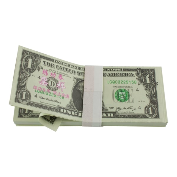 Leikkirahat - 1 Amerikan dollaria (100 seteliä) Green