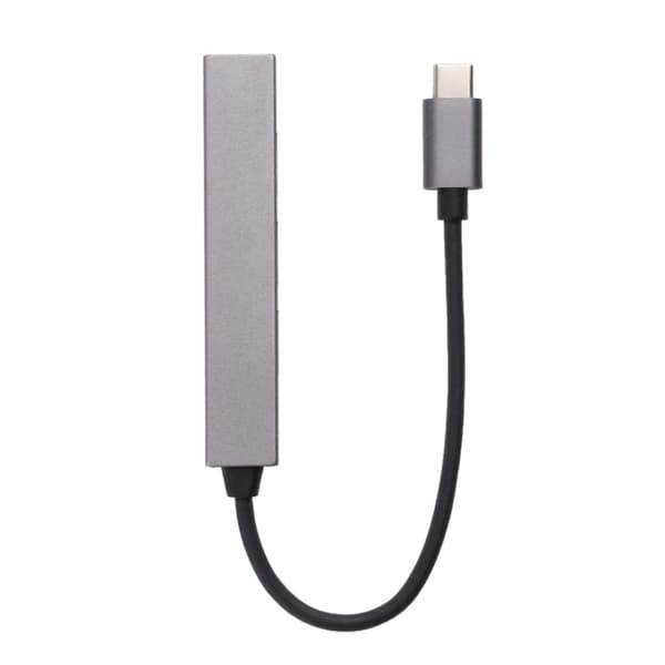 USB-C til USB-A hub med 4x-porte Grey