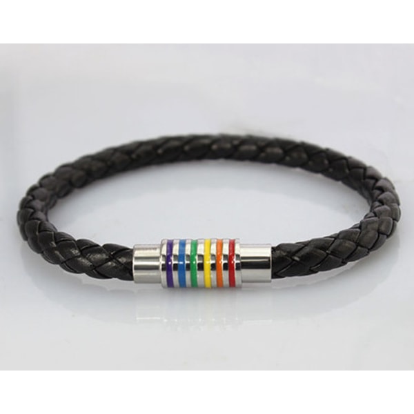 Pride Armbånd - Silver Rainbow - Magnetisk Silver one size