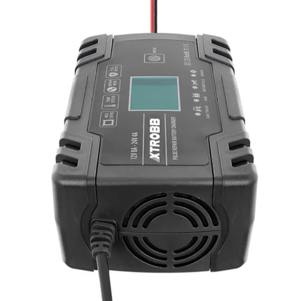 Automatisk Likriktare för 12V eller 24V Batteri Svart