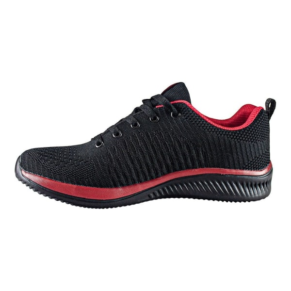 Sneakers, Sorte med røde detaljer - Størrelse 44 Black 44
