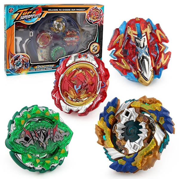 Top Superpower Top Plate battle set 4-pack Multicolor