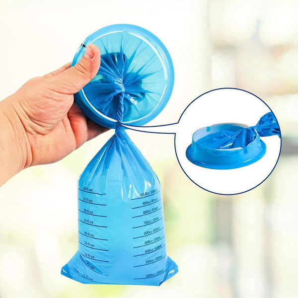 10x Spypåsar för Åksjuka - 1000 ml Blå