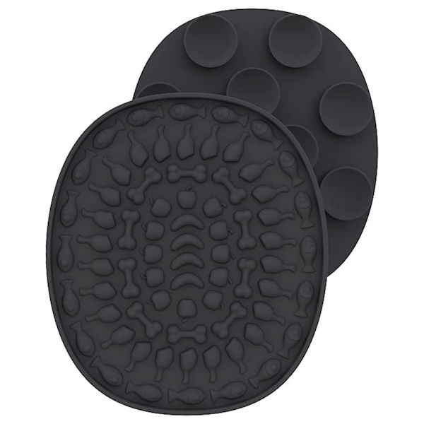 Slikmåtte til hunde - Sort Black