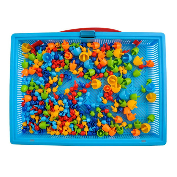 Svampepuslespil med kuffert - 296 brikker Multicolor